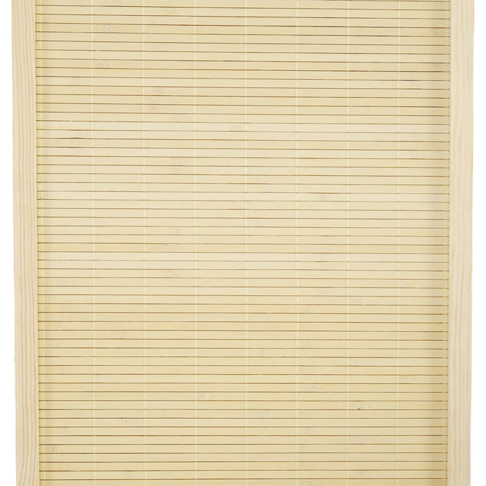 Paravento Separè 4 Pannelli da Interno 180x1,6x180 cm in Bambù di Rattan