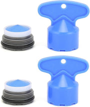 Due pezzi - accessorio di rubinetteria - pezzo di installazione della rubinetteria - Rubinetteria di illuminazione - rubinetteria da cucina e bagno - rubinetteria di illuminazione - Accessorio di installazione universale - blu - ABS - 1,85*1,85*3cm