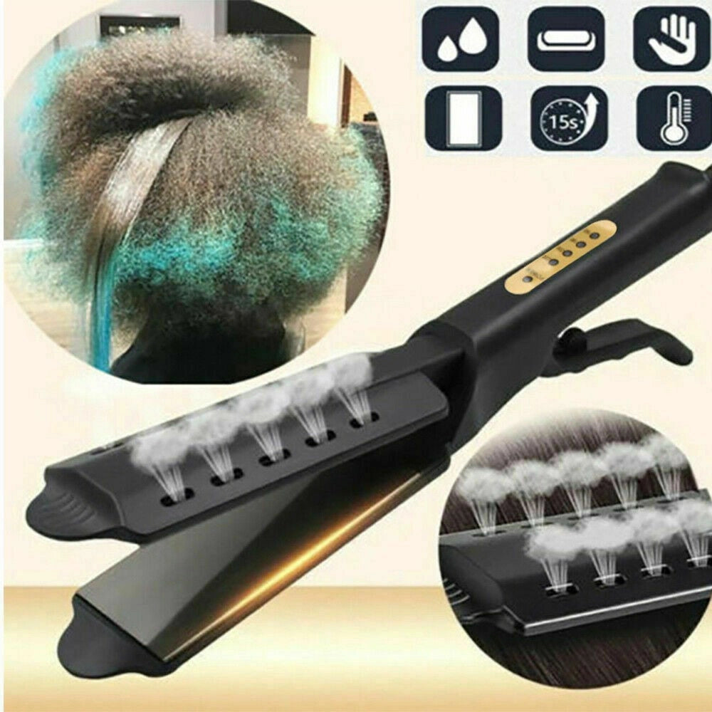 Trade Shop - Piastra Per Capelli Ionico A Vapore In Tormalina Professionale Super Lisciante -