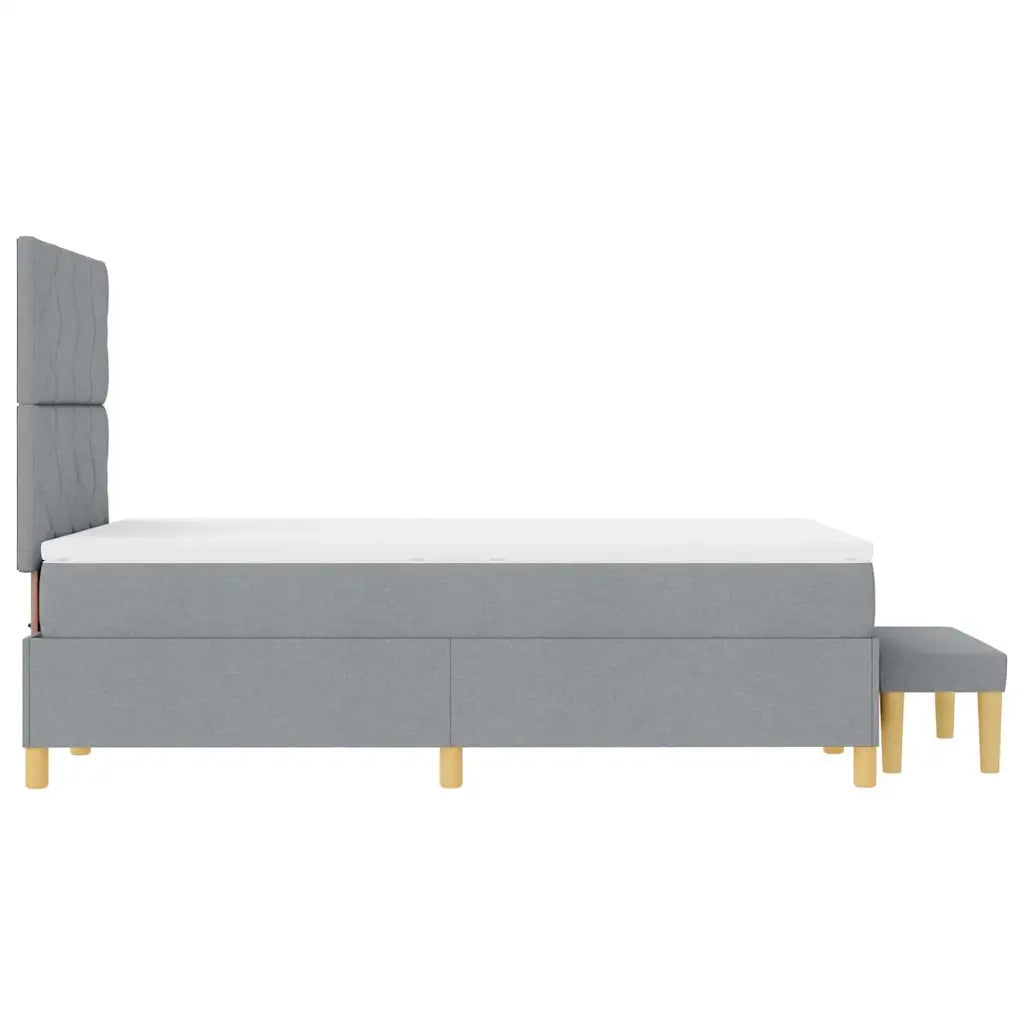 Letto a molle con cuscino Grigio chiaro 190 x 120 cm Tessuto 3344359