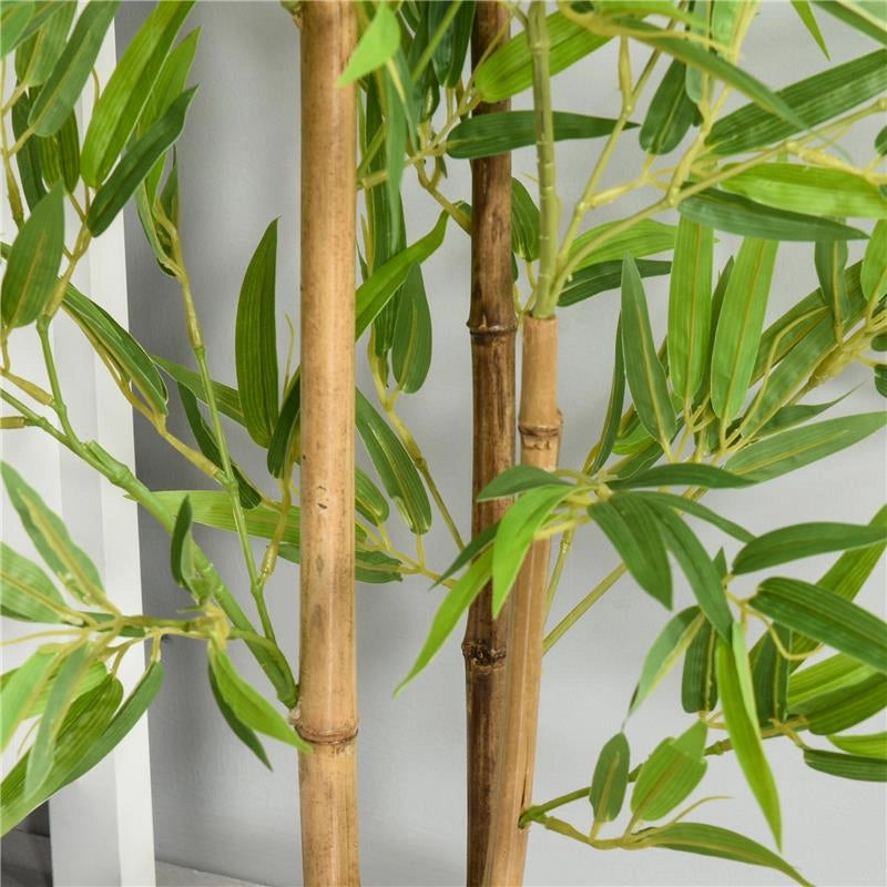BAMBÙ IN VASO ARTIFICIALE PER INTERNO ED ESTERNO ALTA 120 CM VERDE
