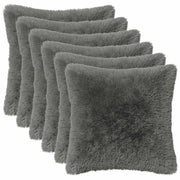 Federa 6 pcs HEERLEN Grigio Chiaro 30 x 30 cm Fleece PV 907582