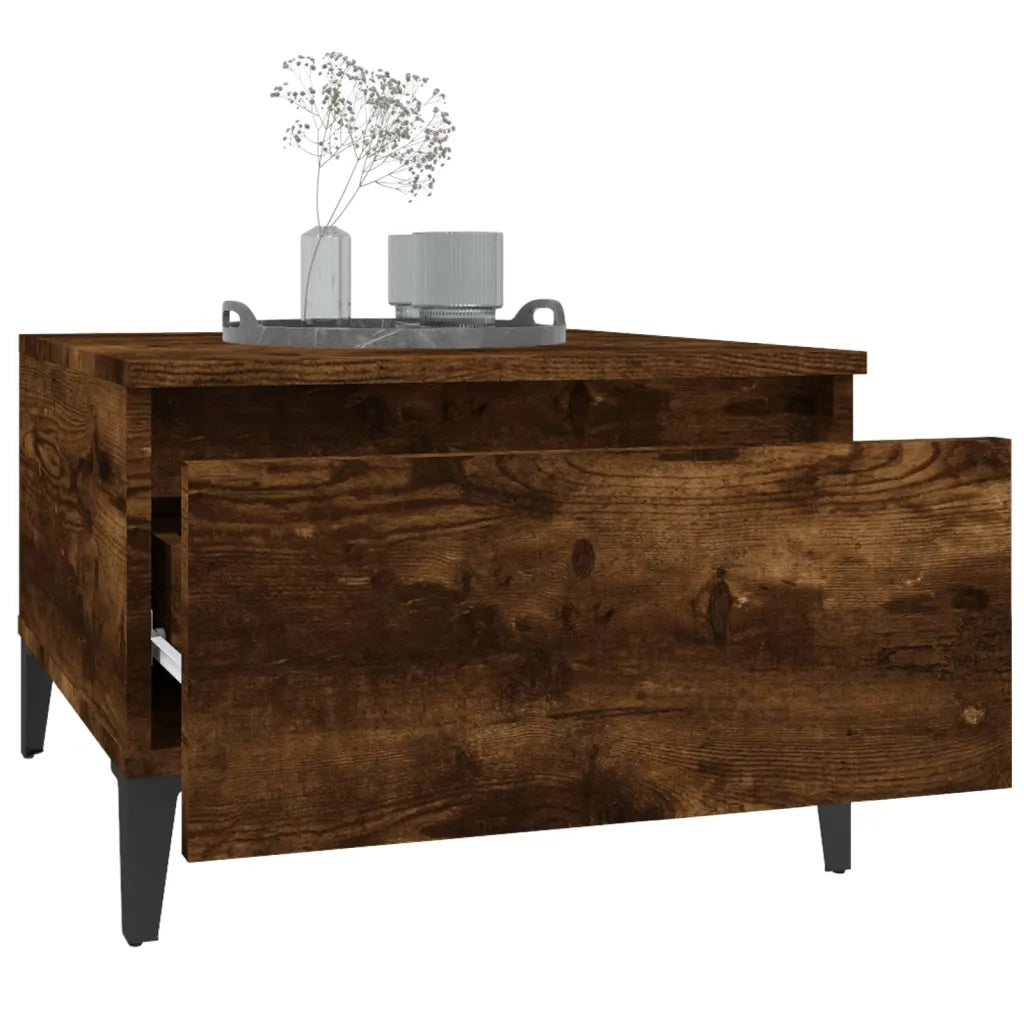 Tavolino da salotto | Tavolino da caff¨¨ | Tavolino da Soggiorno Rovere Fumo 50x46x35cm in Legno Multistrato