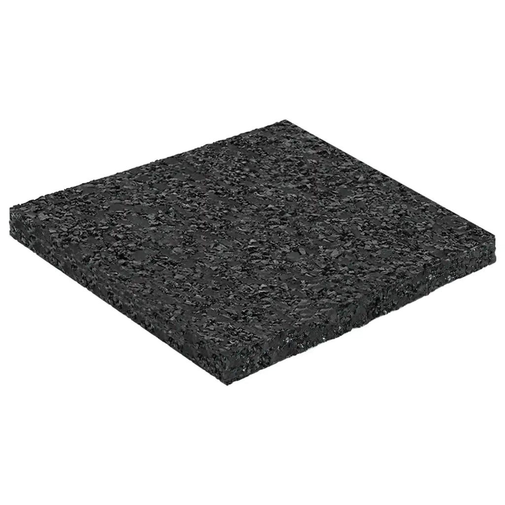 Pad per patio in granuli di gomma Nero 9 x 9 x 0,6 cm Gomma