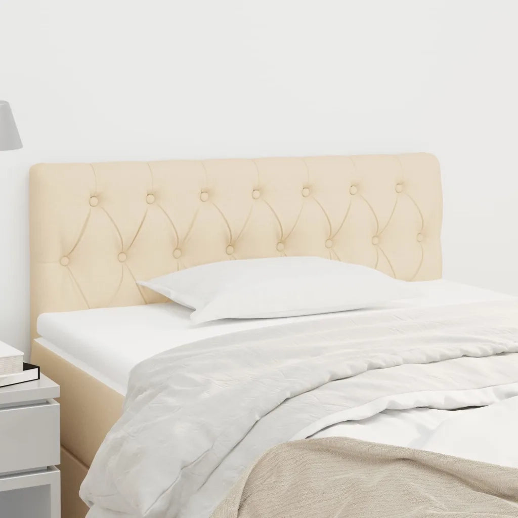 Testiera Crema 90 x 7 x 78/88 cm in Tessuto 346317