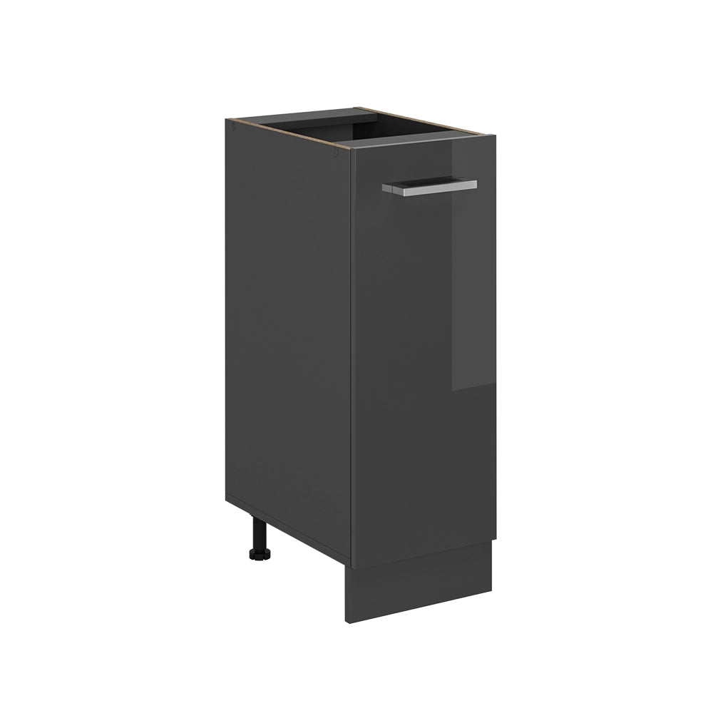 Armadio cucina dispensa alto R-Line Antracite lucido/Antracite 30 cm senza piano di lavoro Vicco