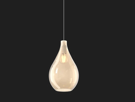 SOSP. OTTONE SAT. 3 LUCI RETTANGOLARE VETRI (1 MEDIO+2 PICCOLI) TUTTI AMBRA 1193OS-S3 RPM-AM