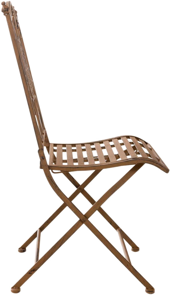 Set di 2 sedie pieghevoli Sibell antico marrone