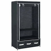 Armadio Nero 87x49x159 cm in Tessuto 282457