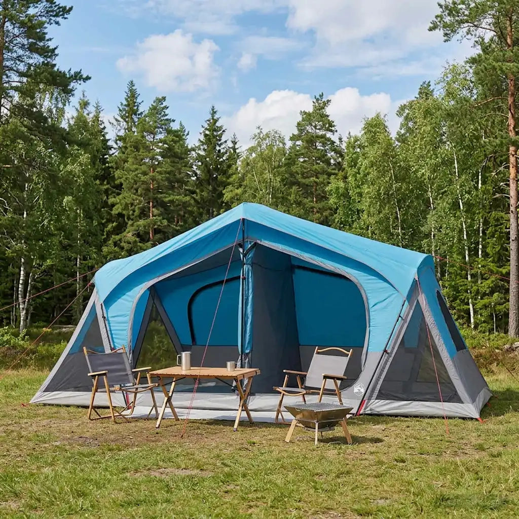 Tenda Capanna Blu 480 x 273 x 205 cm Poliestere e Acciaio 42028686