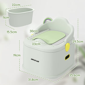 Vasino per Bambini Evolutivo 3 in 1 con Vaschetta Rimovibile Grigio