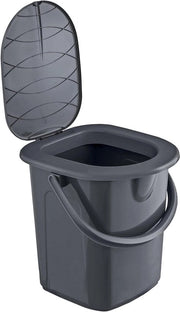 Camping Toilet Ecologico - 22 litri, Realizzato con 100% Materiale Riciclato, Massimo Carico di 120 kg - Grigio