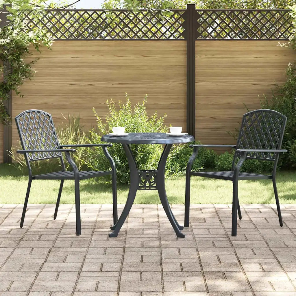 Sedia da Giardino 2 pcs Antracite 56 x 65 x 89 cm Acciaio 362775