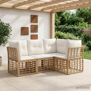 Set di divani da esterno Naturale Poliestere