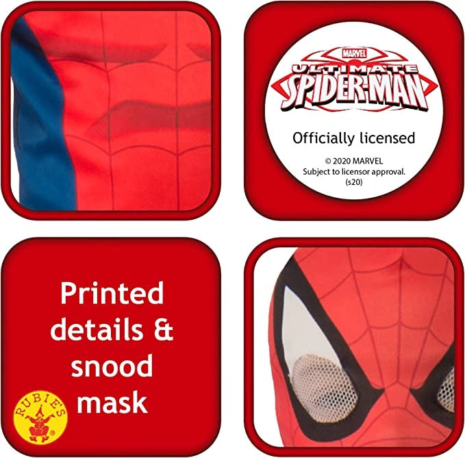 COSTUME CARNEVALE PER BAMBINO DA SPIDERMAN TAGLIA 3-4 ANNI DA 104 CM