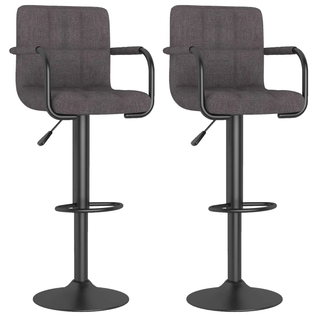 Sgabelli da Bar 2 pz Tortora in Tessuto cod mxl 65835