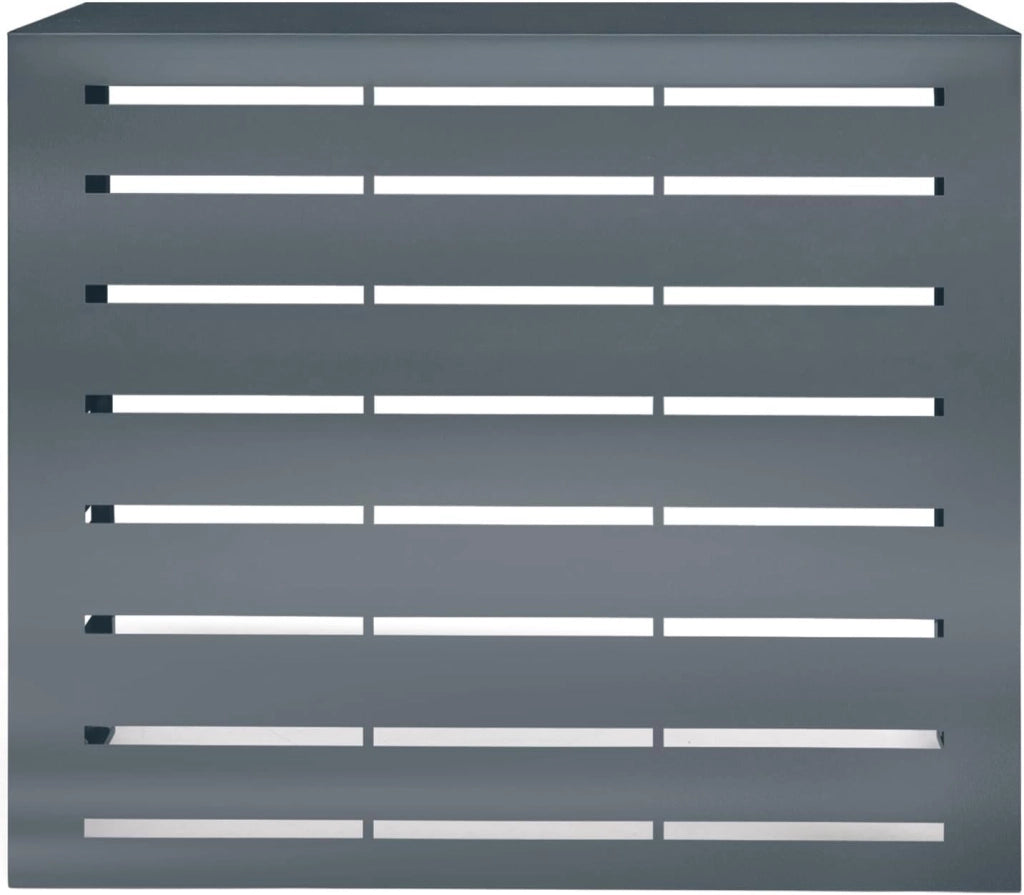 Copertura per condizionatore d'aria in metallo grigio carbone per unità esterna 95 x 48 x 80 cm