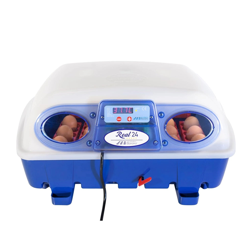 Borotto REAL 24 Semi Automatica - Incubatrice Professionale Brevettata, con Girauova a Levetta - per 24 Uova o 96 Uova Piccole