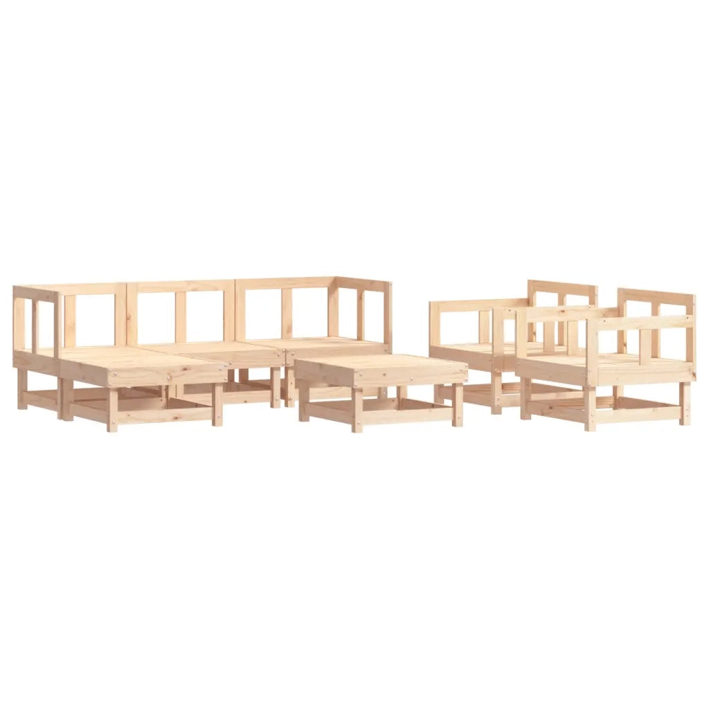 Set Salotto da Giardino 7 pz in Legno Massello di Pinocod mxl 94021