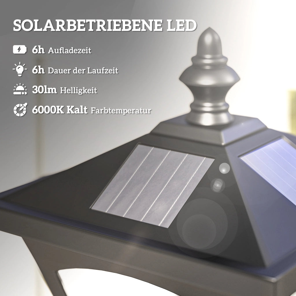 Lampada da Giardino a LED Solare 30 Lumen ¨C Zephmum ¨C Nero 120 cm