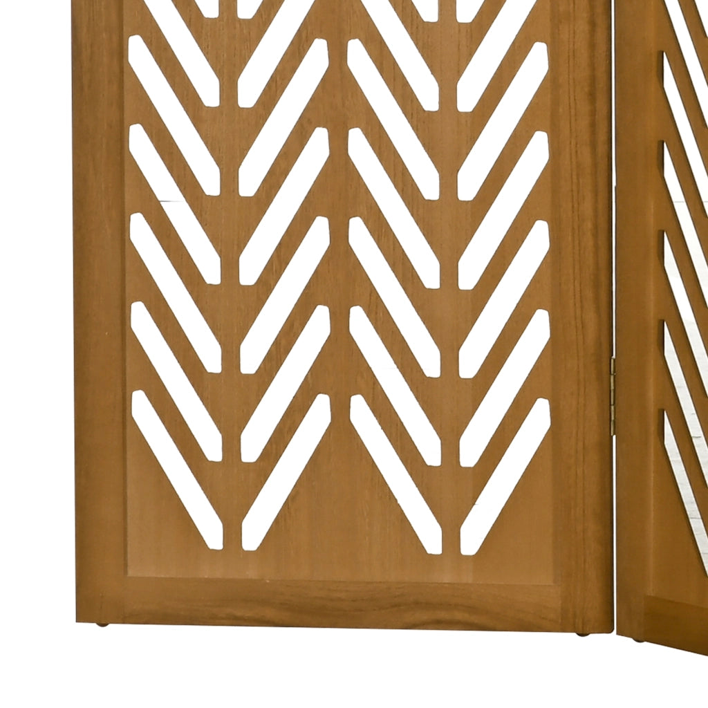 Paravento separatore legno naturale 4 pannelli ¨C Xylo ¨C 160x170 cm