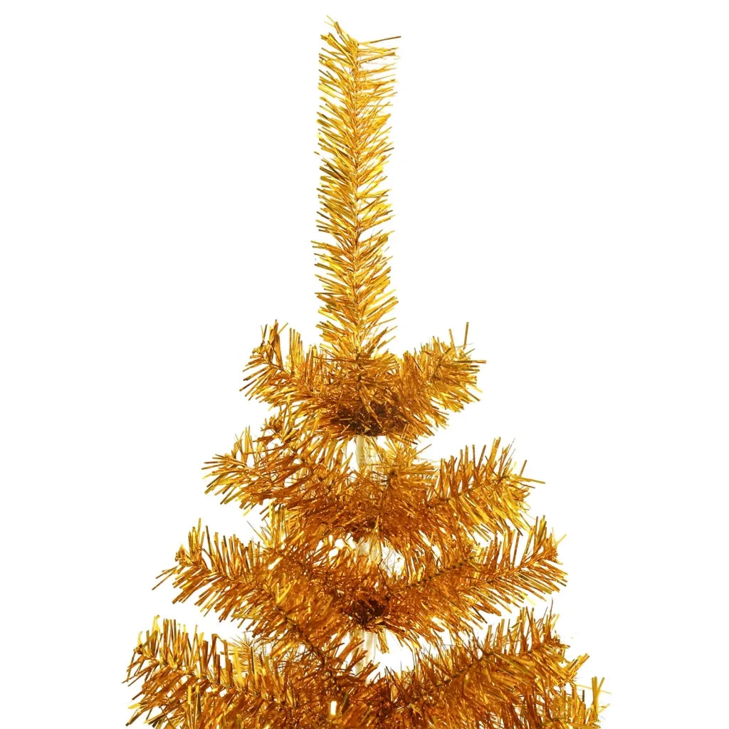 Albero di Natale Artificiale con Supporto Oro 210 cm PET 321011