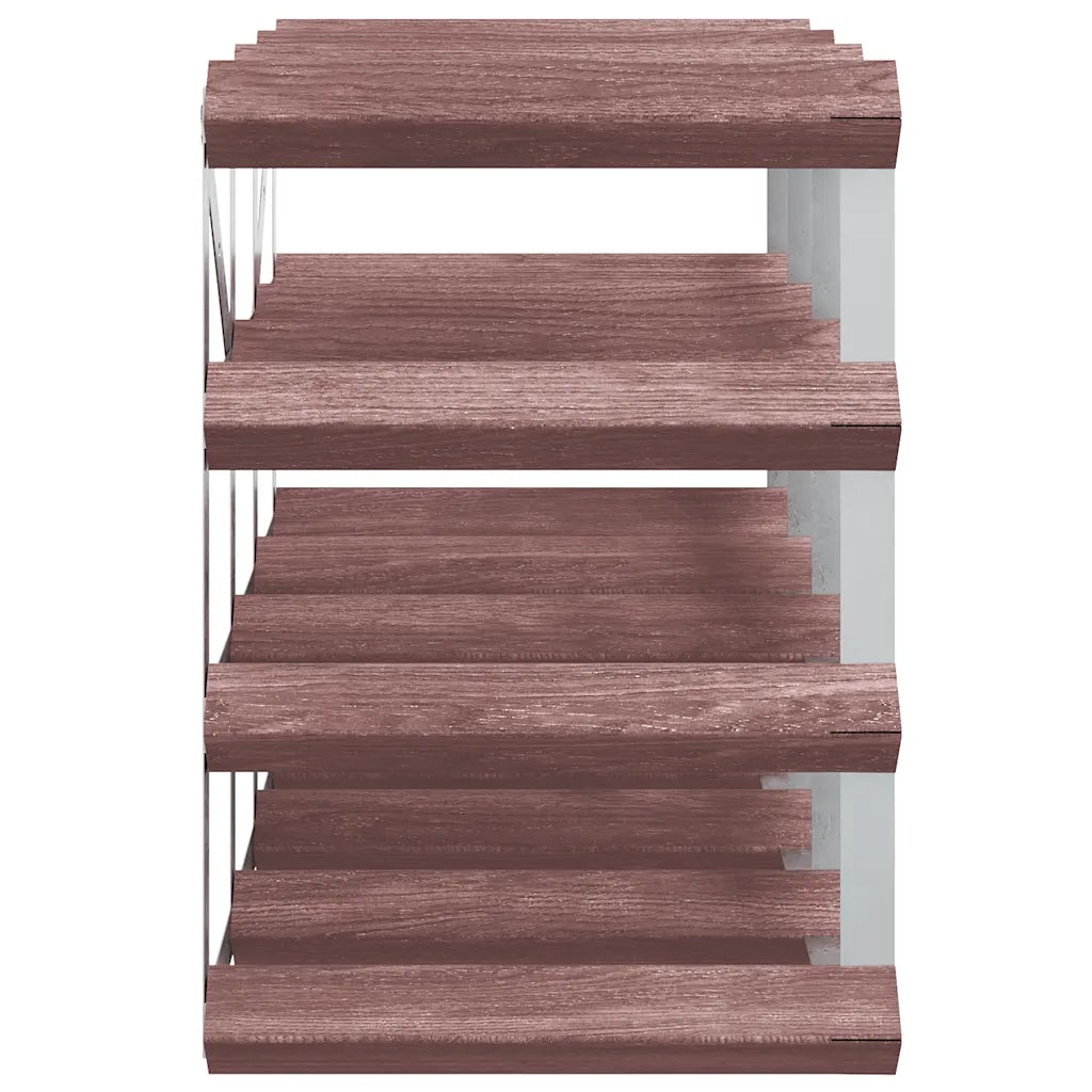 Portabottiglie per 12 Bottiglie Legno Massello di Pino Marrone