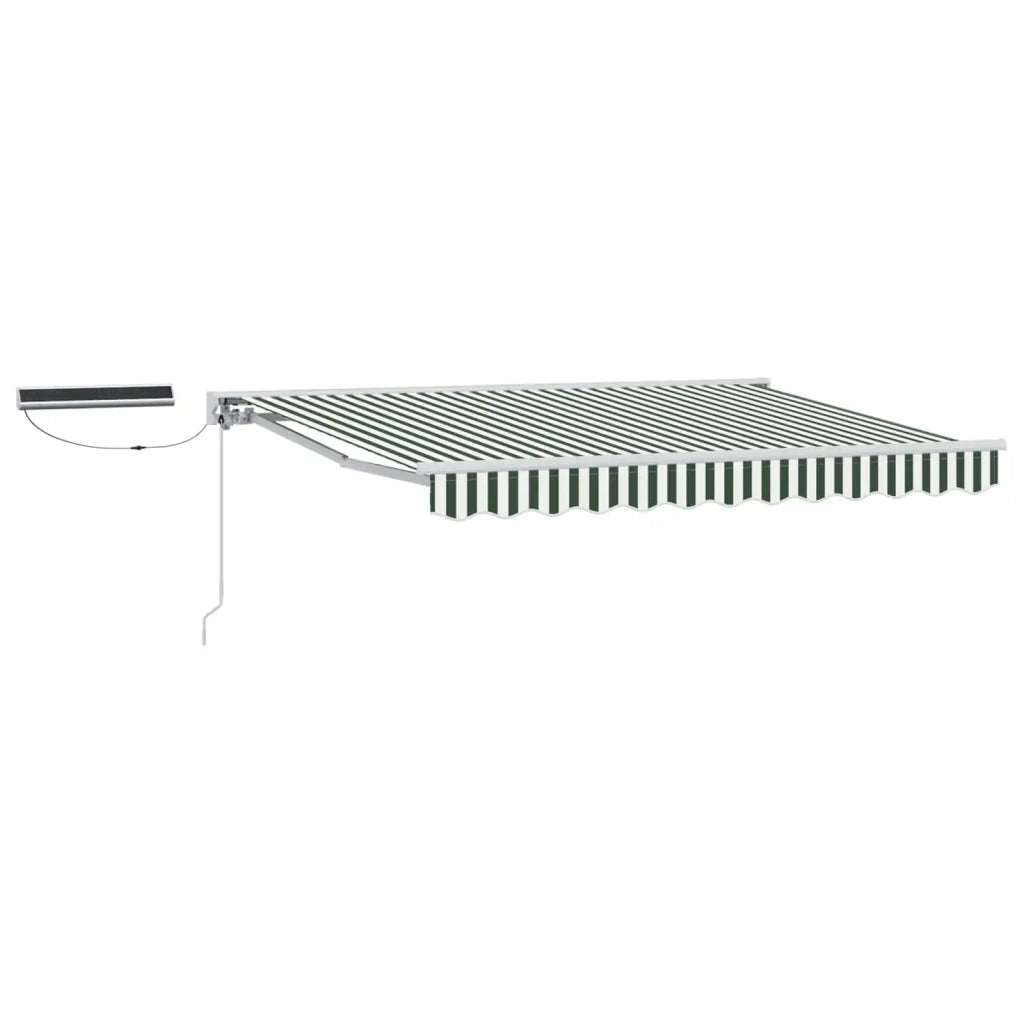 Tettuccio Elettrico Retrattile Verde e Bianco 3 x 2,5 m 3421787