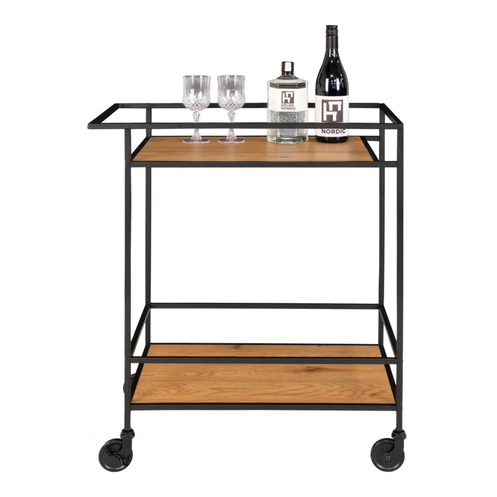 Carrello Vita, Marrone, Metallo, 68x40x79 cm