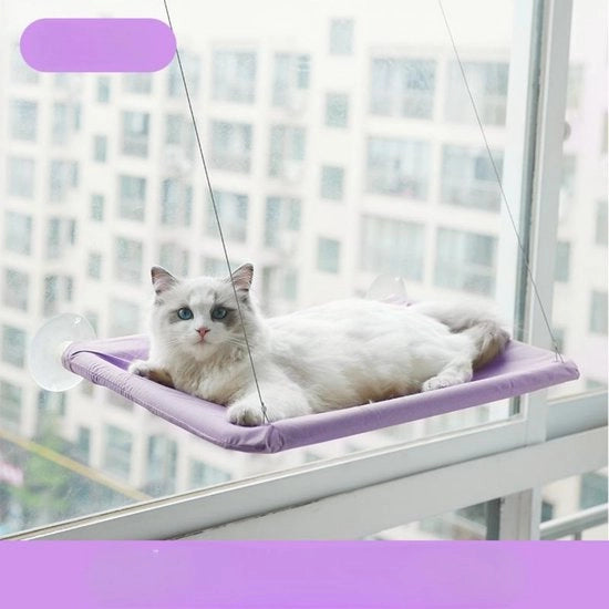 Hangmat per finestra per gatti - 35*55cm - per gatti per sedersi - hangmat per animali domestici con morsetto - comoda, duratura, robusta, grande superficie - nido per gatti per quattro stagioni - nido per gatti appeso con morsetto