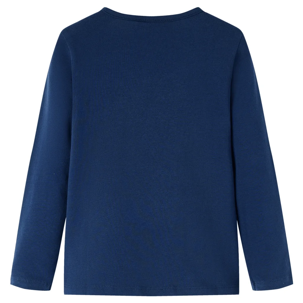 Maglietta da Bambina a Maniche Lunghe Blu Marino 92 13799