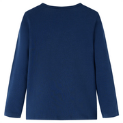 Maglietta da Bambina a Maniche Lunghe Blu Marino 92 13799