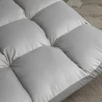 Poltrona Relax da Terra con Schienale Reclinabile fino 180°, 71x55x53.5cm, Grigio Chiaro