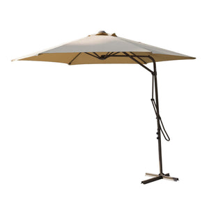 Ombrellone da Giardino Zenith Decentrato Ø3 m in Acciaio Tortora