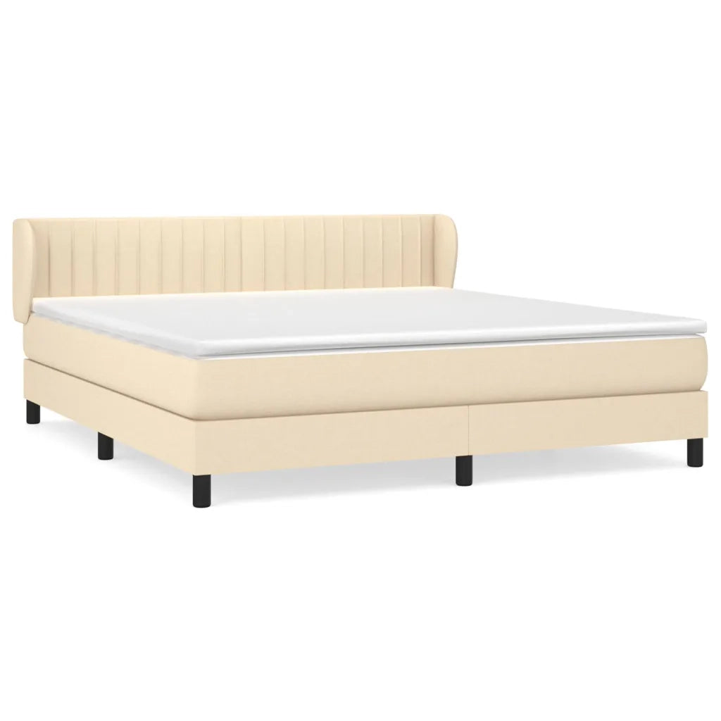 Giroletto a Molle con Materasso Crema 180x200 cm in Tessuto 3126426