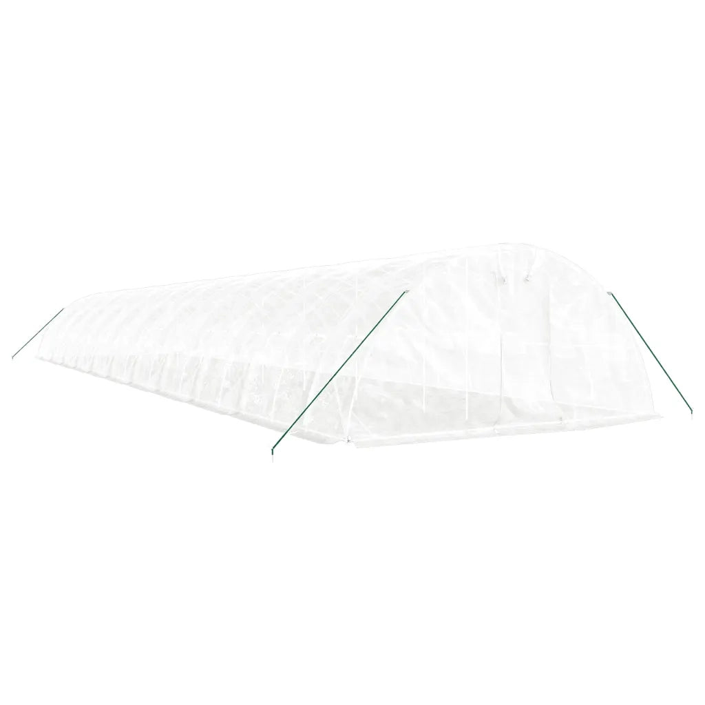 Serra con Telaio in Acciaio Bianco 110 mÂ² 22x5x2,3 m