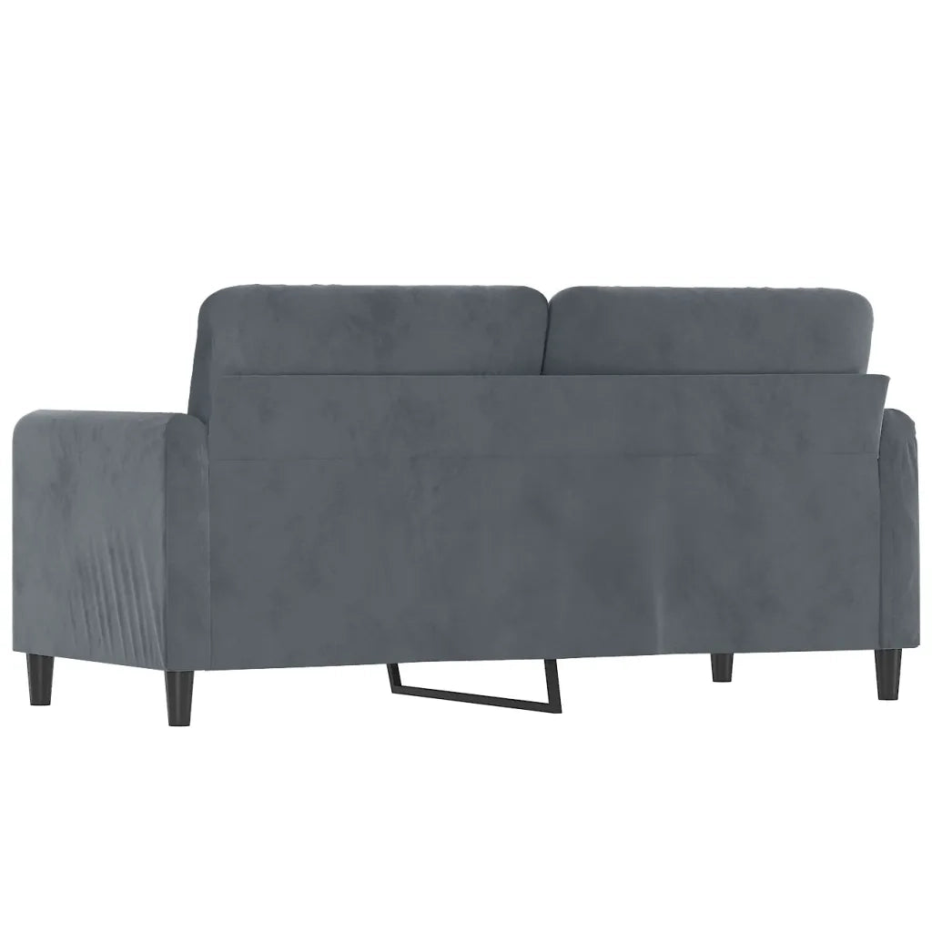 Divano | Divano da soggiorno | Sofa a 2 Posti grigio scuro140 cm in Velluto