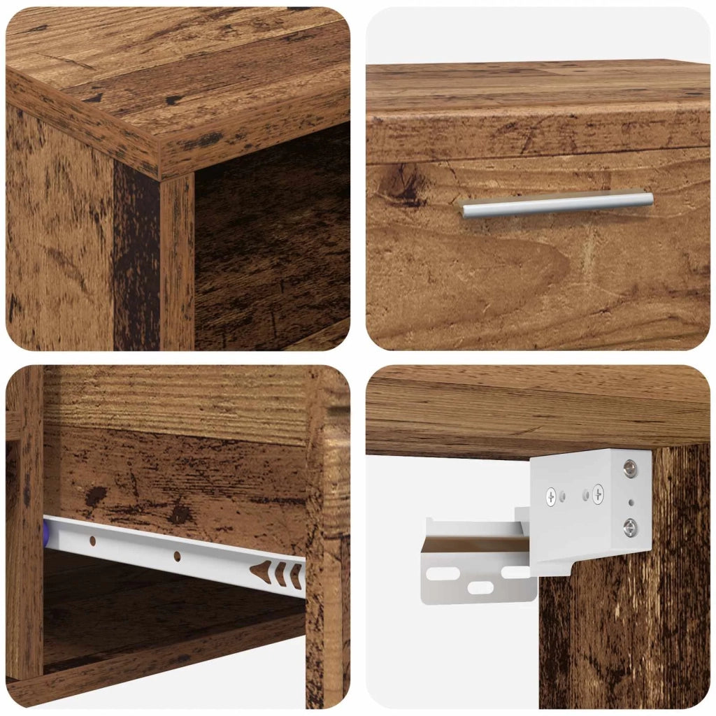 Armadio in Legno con cassetto Legno vecchio 150 x 39 x 30 cm CFW7193608