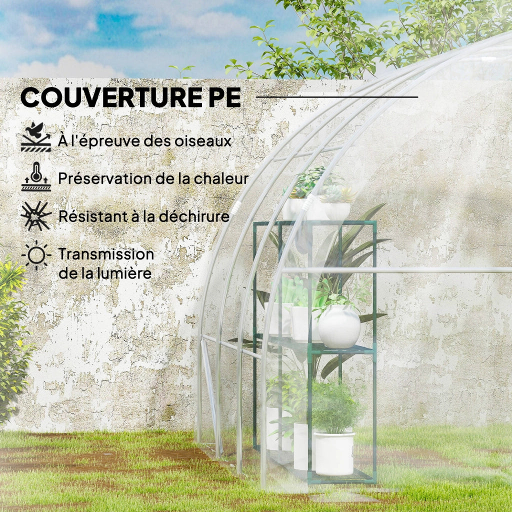Serra da giardino tunnel 3x3x2 m ¨C Minimal ¨C 9 m2 con porta a cerniera