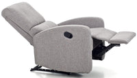 Poltrona Relax Reclinabile Manuale in Tessuto Fiorella Grigia
