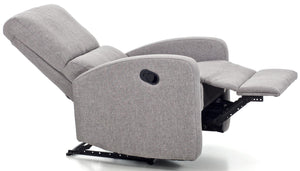 Poltrona Relax Reclinabile Manuale in Tessuto Fiorella Grigia