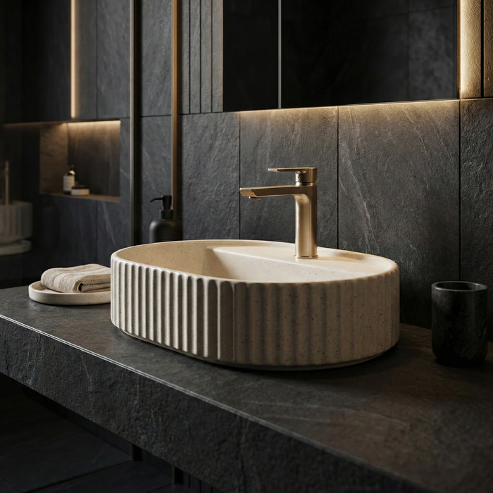 Lavabo Da Appoggio Rea Marcela 60 Vanilla