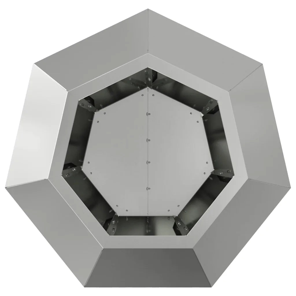 Set di 2 fioriere rettangolari da esterno 50 x 50 x 40 cm acciaio zincato argento 02_0053129