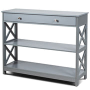 Tavolo consolle per ingresso 99,8 x 29,8 x 80,2 cm ampio spazio di archiviazione design moderno in MDF grigio 20_0013976
