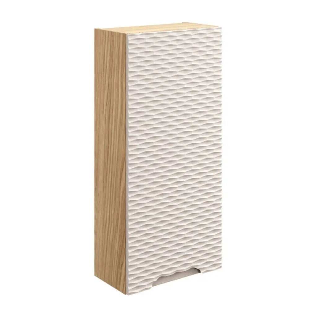 Mobile da stoccaggio YOKA – Beige e rovere chiaro 35 cm
