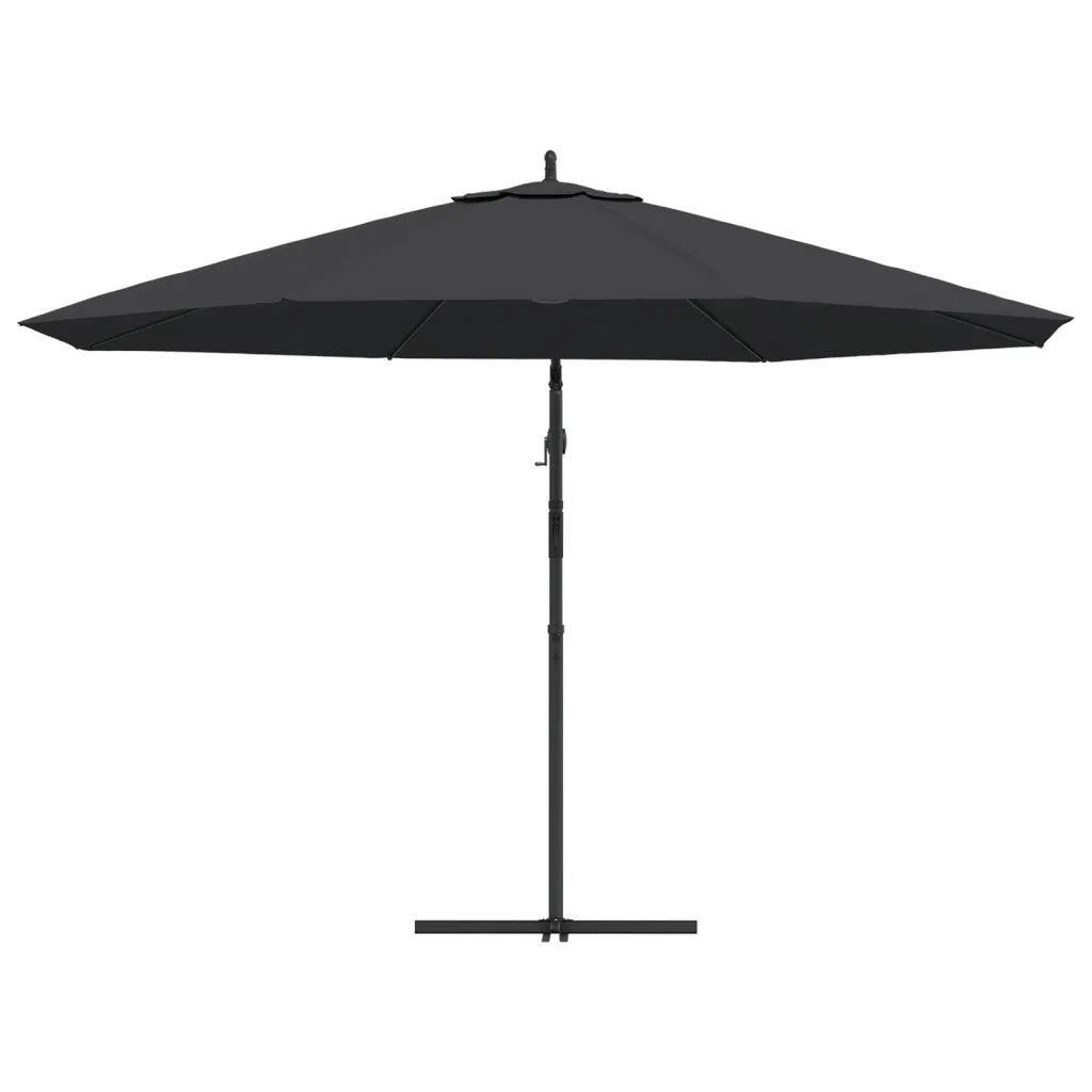 Ombrellone a Sbalzo Palo in Alluminio 350 cm Nero