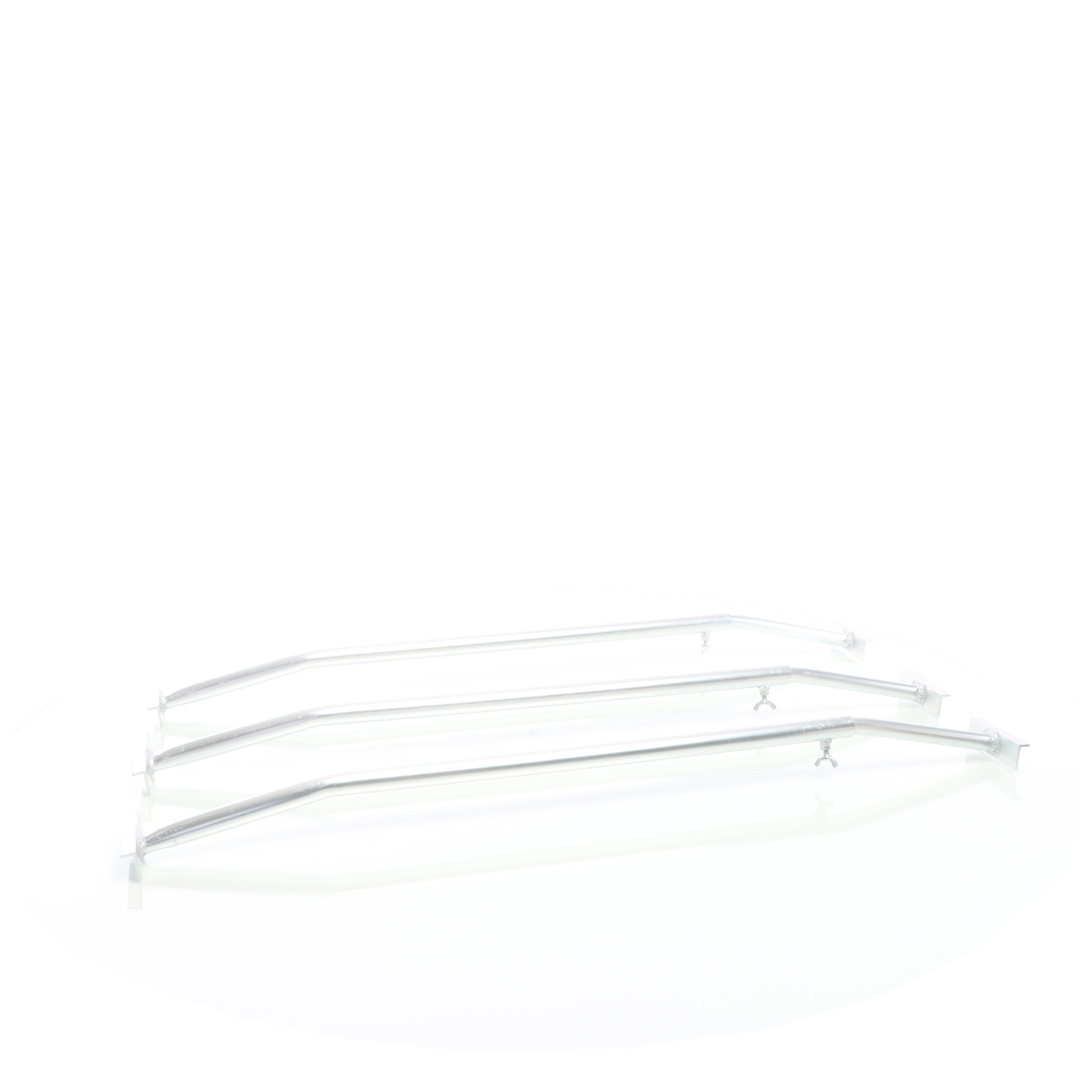 Staffe telo per rimorchi leggeri e carrelli appendice, 3 barre allungabili 100-145cm, in alluminio