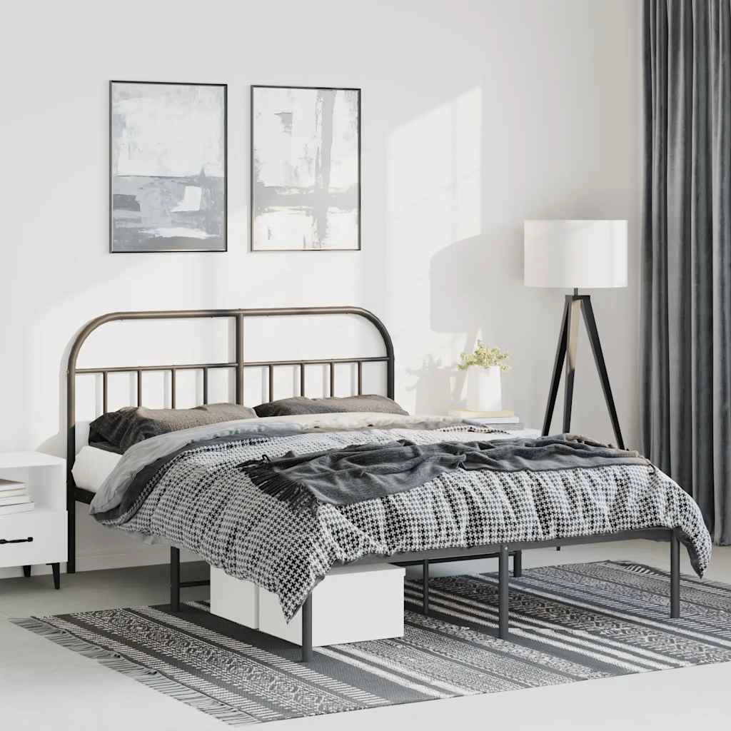 Giroletto con Testiera in Metallo Nero 135x190 cmcod mxl 105372