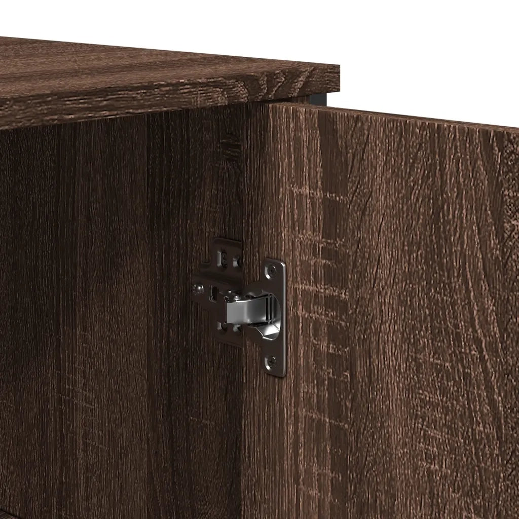 vidaXL Credenza Rovere Marrone 78x35,5x74,5 cm in Legno Multistrato