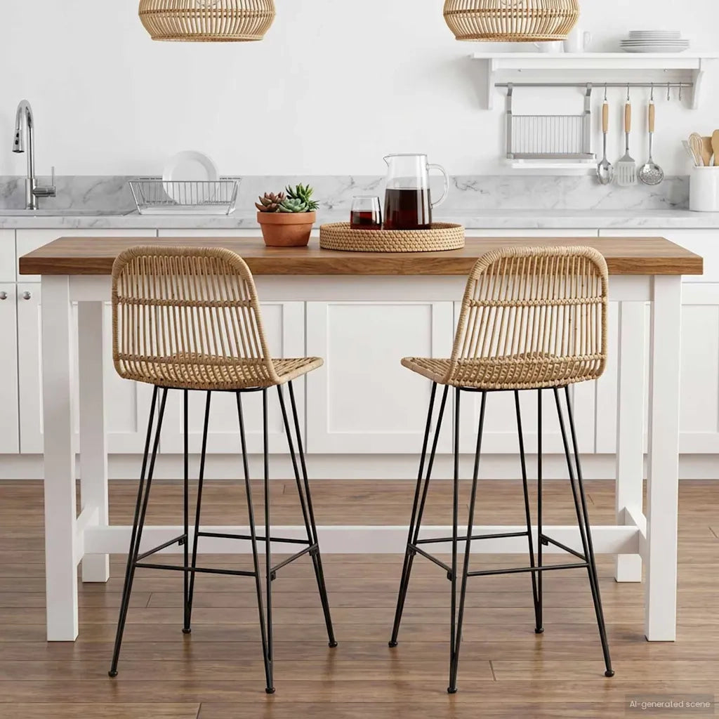 Sgabello da bar 2 pcs Naturale 44 x 55 x 109 cm 42033210